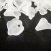CLEARANCE Acrylic Bead 100 Trumpet Flower Frosted Morning Glory 5-Petal Bugle White 10mm x 9mm (1011luc10w1)os