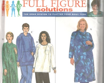 Simplicity 8382 Womens Pullover Caftan Top and Pants Pattern Easy Full Figure Plus Size Sewing Pattern Size 18 20 22 24 Bust 40 - 46 UNCUT