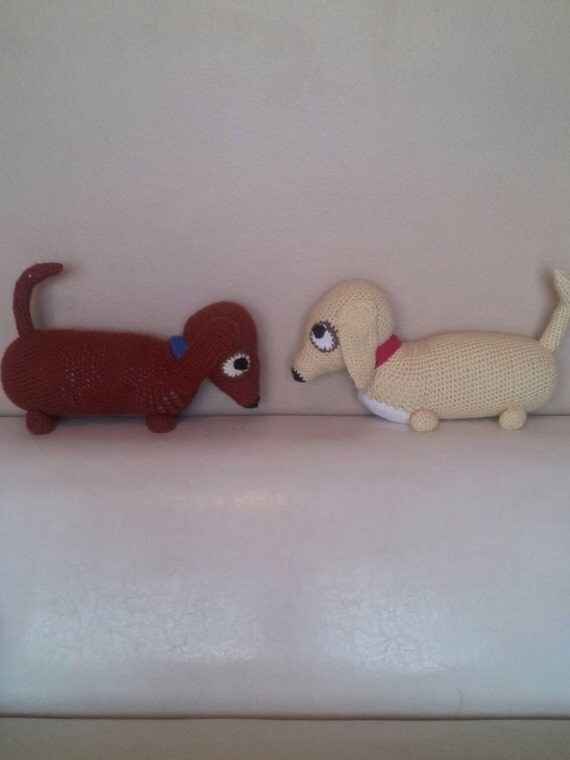 Items similar to Crocheted Weiner Dog on Etsy