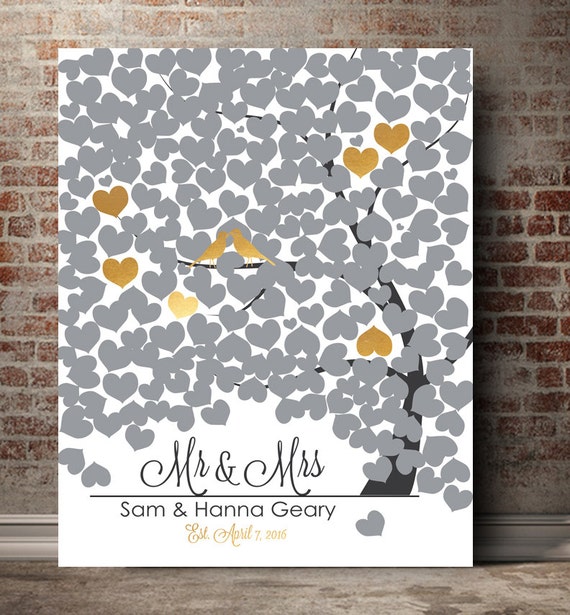 Guest Book Signature Canvas 200 Signature Keepsake Guestbook