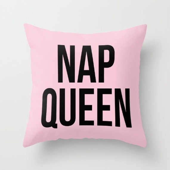 Nap Queen Cotton Pillow | Throw Pillow | Pillow Case | Pillow Cover | Office Decor | Home Decor | Statement Pillow