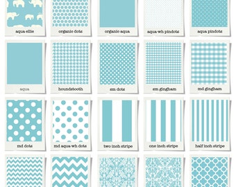 Custom Baby Bedding & Stokke Bedding // Aqua // 100% Premium Combed Percale Cotton // Choose your fabric // Choose your trim