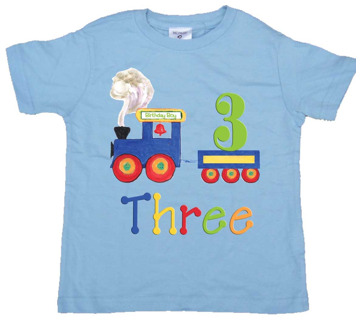 3rd Birthday T Shirt
 3rd Birthday T shirt Boys Third Birthday Shirt Train Shirts