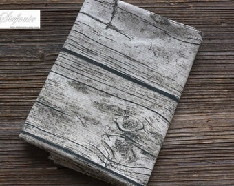 Home Decor Photography Backdrop Background Fabric, Retro Colorway Old Tree Wood Floor- Linen Cotton Blended Fabric (1/2 Yard)