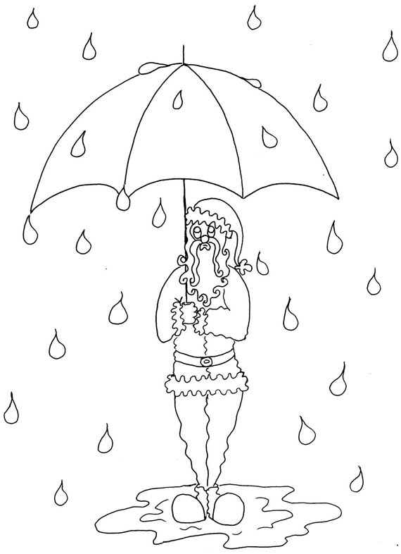 rain gear coloring pages - photo #43