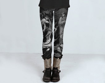 XXI Canto (Dorè / Dante) - Leggings - Yoga Pants - Death's Amore Clothing - From XS to XL