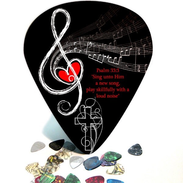 Giant / HUGE Guitar Pick Wall Art Religious Christian