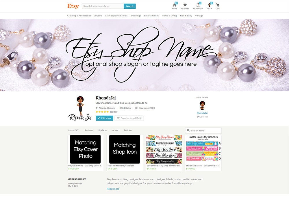 Etsy Cover Photo Etsy Shop Covers Jewelry Cover Photo Jewelry