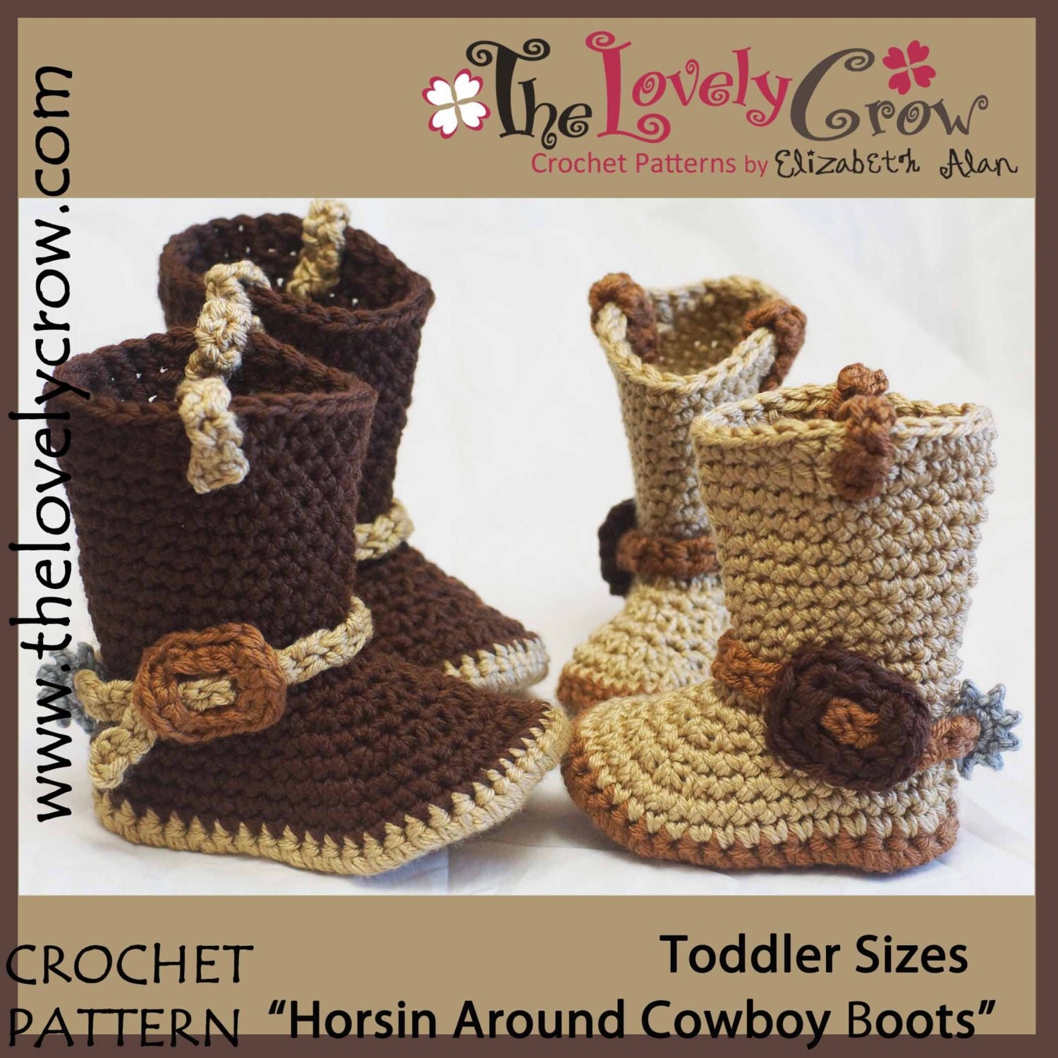 Toddler Crochet Pattern Cowboy Boots