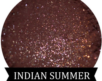 INDIAN SUMMER Maroon Eyeshadow with Gold Sparkle