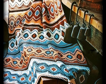 Crochet Afghan Pattern - Instant Download PDF Pattern No. 01230215 - Afghan Pattern
