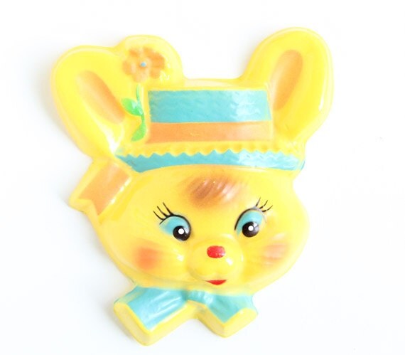Retro Easter Cake Decoration, Retro Bunny Cake Decoration Il_570xn
