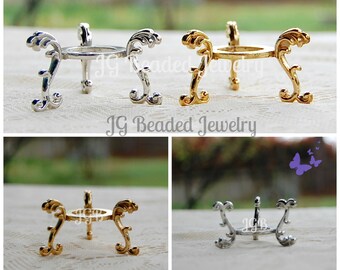 Crystal Ball Display Stand, Silver Sphere Stand, Golden Decorative Egg Stand, Reversible Globe Holder, Orb Tripod Display