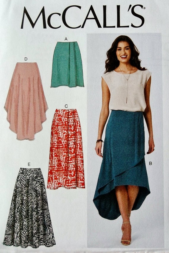 Mock Wrap Skirt Pattern High Low Skirt Pattern McCall's by blue510