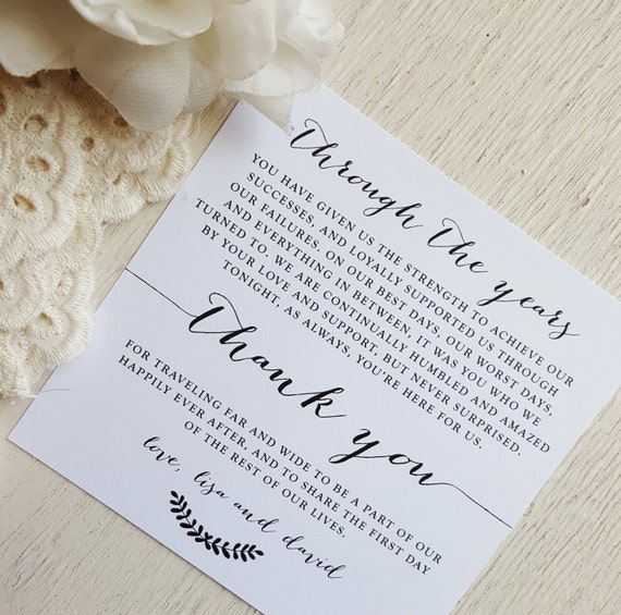 PRINTED Wedding Reception Thank You Card by ThatPrettyInvitation