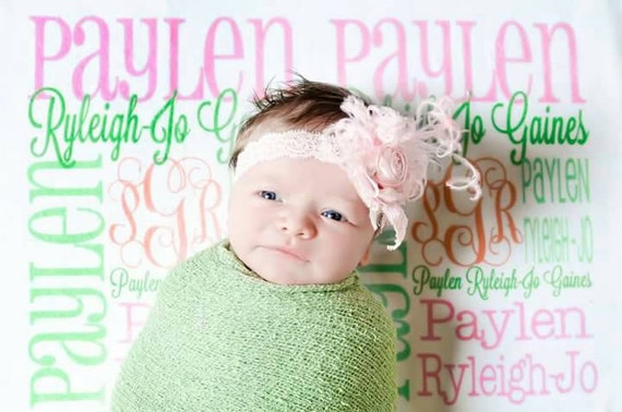 Beautiful personalized baby blanket