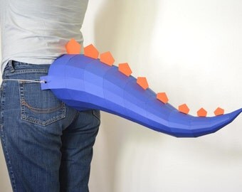 Make a Dinosaur Tail Costume with just Paper and Glue! | Halloween Costume | Pretend Play | Cosplay