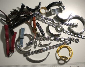 Variety of Watchbands for Art Crafts Steampunk Jewelry and More