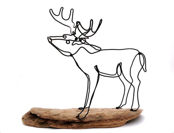 Deer Wire Sculpture Deer Wire Art Trophy Buck Wire
