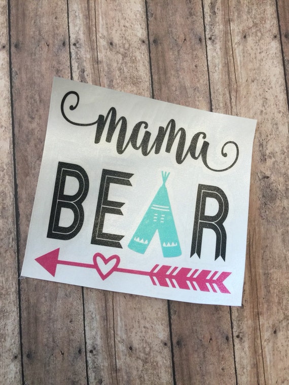YETI Cup Decal Mama Bear APPROX. 3.5 by GraceKinleyDesigns