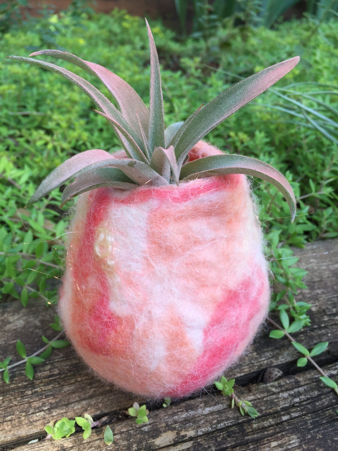 Wet felted vase felted vessel wet felted by ArtsyAnnCreations