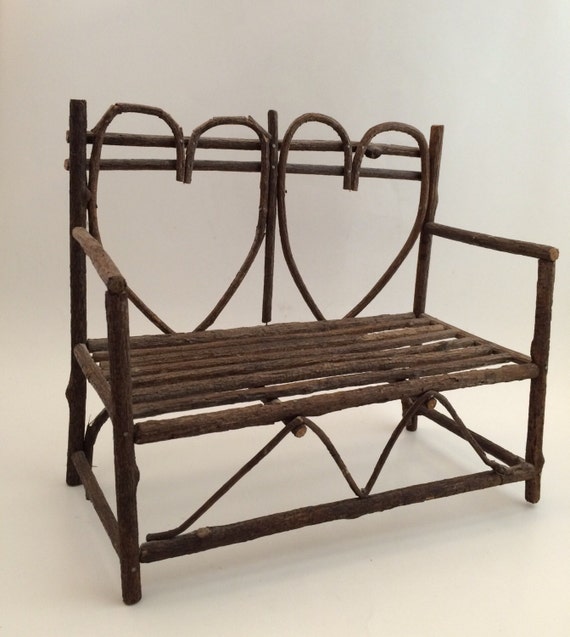 Vintage Twig Doll Furniture Primitive Doll Furniture Settee