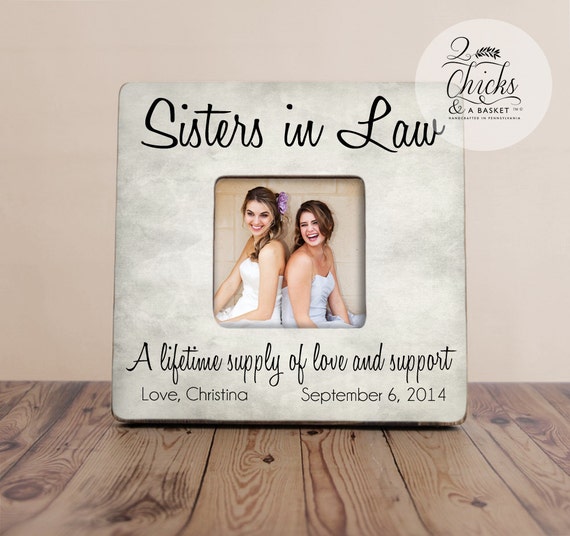 Sister In Law Picture Frame Personalized Wedding Sister In