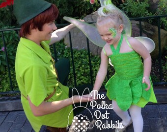 Baby-Toddler-Girls Tinkerbell Halloween Costume-Pageant Theme Wear, OOC, Ruched Bodice, Sparkle Leaf Skirt, Fairy Wings, Size 9 mo thru 8