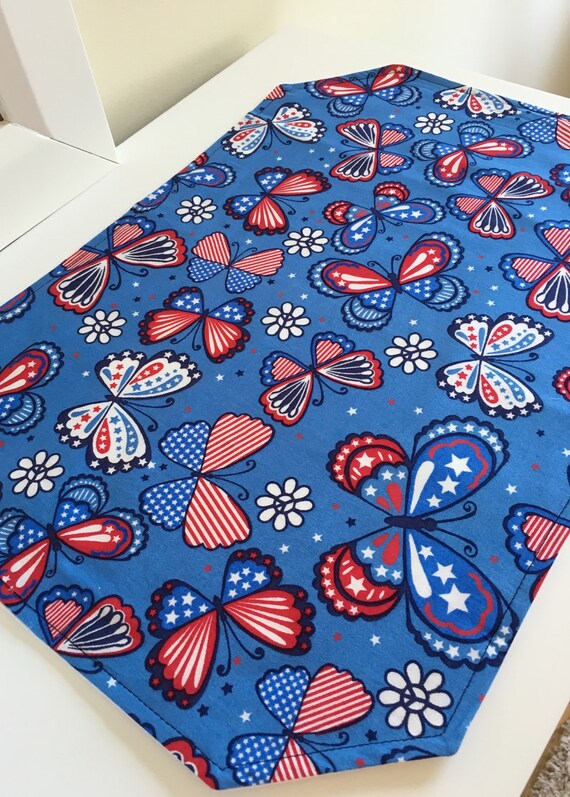 Patriotic Placemats Red White Blue Theme Decor by LinensbyMichele