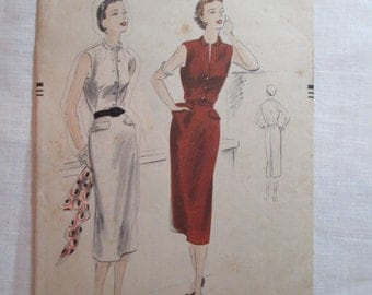 Antique 1951 Vogue Pattern #7308- size 30" Bust