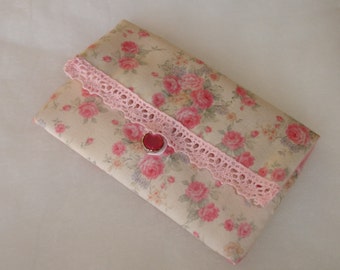 Pochette mouchoirs en tissu coton fleuri