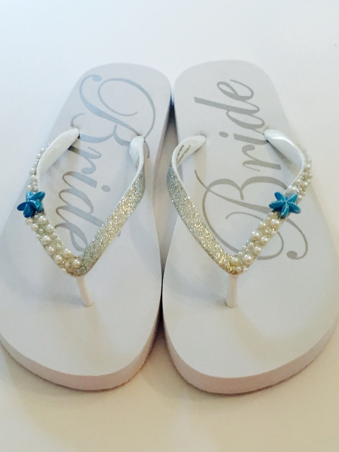 WEDDING Flip FlopsBridal Flip Flops/Wedges.Bridal Shoes.Beach