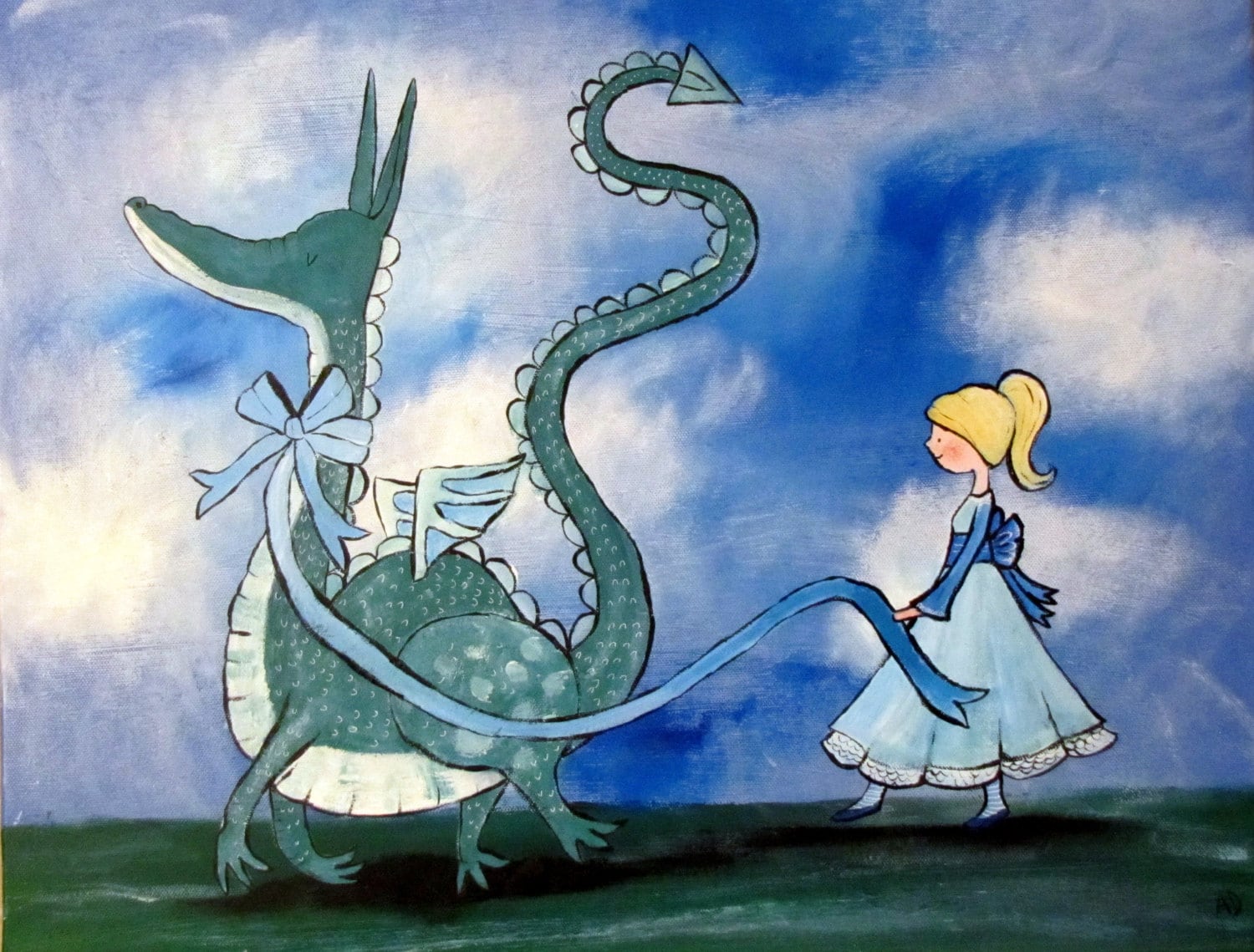 Nursery Decor Acrylic Painting Whimsical Art Storybook Art