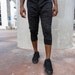 mens black jogger shorts