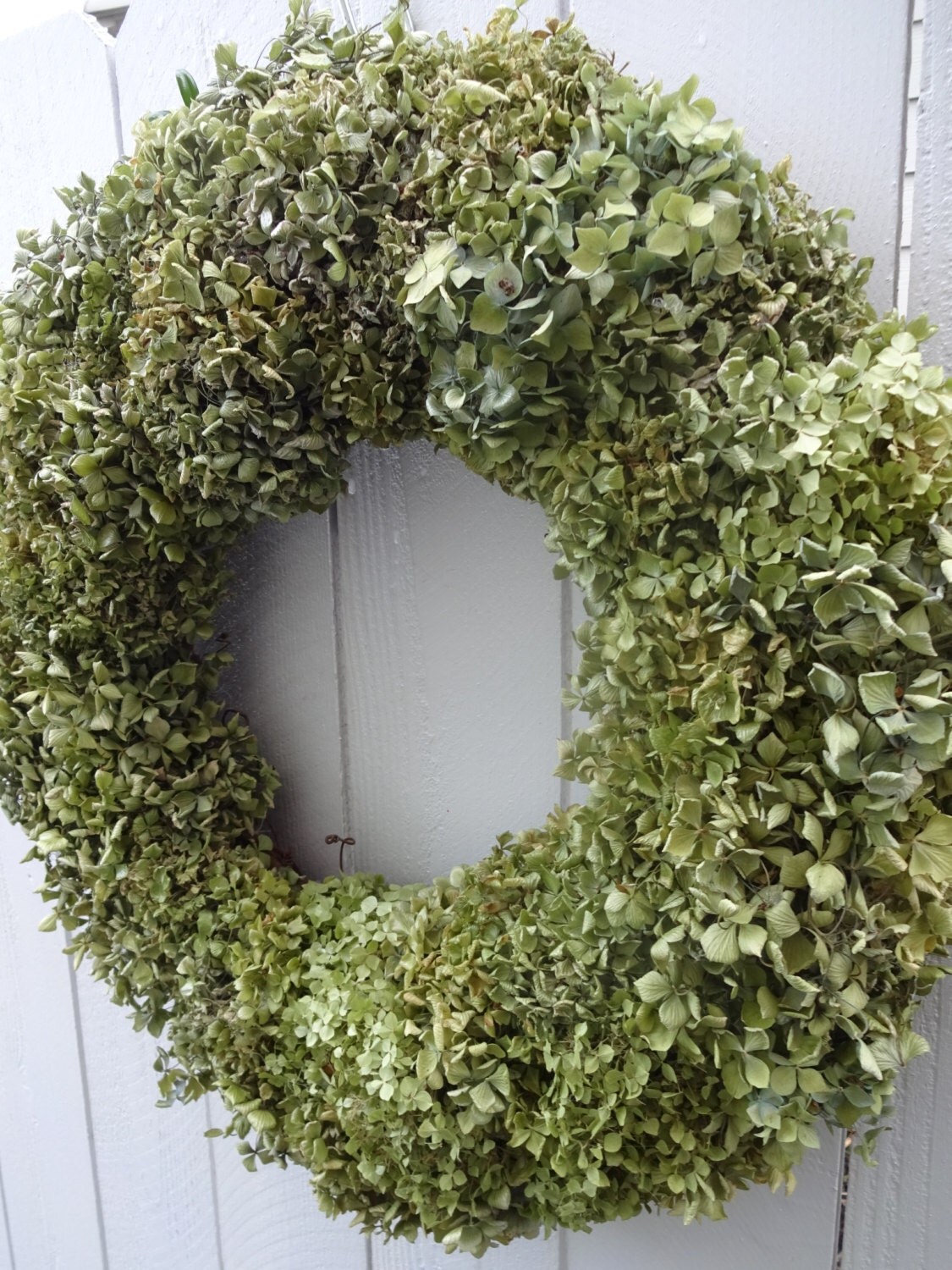 Hydrangea Wreath Natural Wreath Dried Hydrangea Wreath