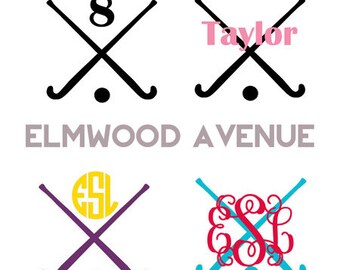 Field Hockey Decal - yeti rtic car decal monogram