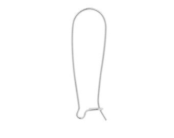 Kidney Ear wires 925 Sterling Silver large 35mm Kidney Ear Wires - 1pair (2777)/1