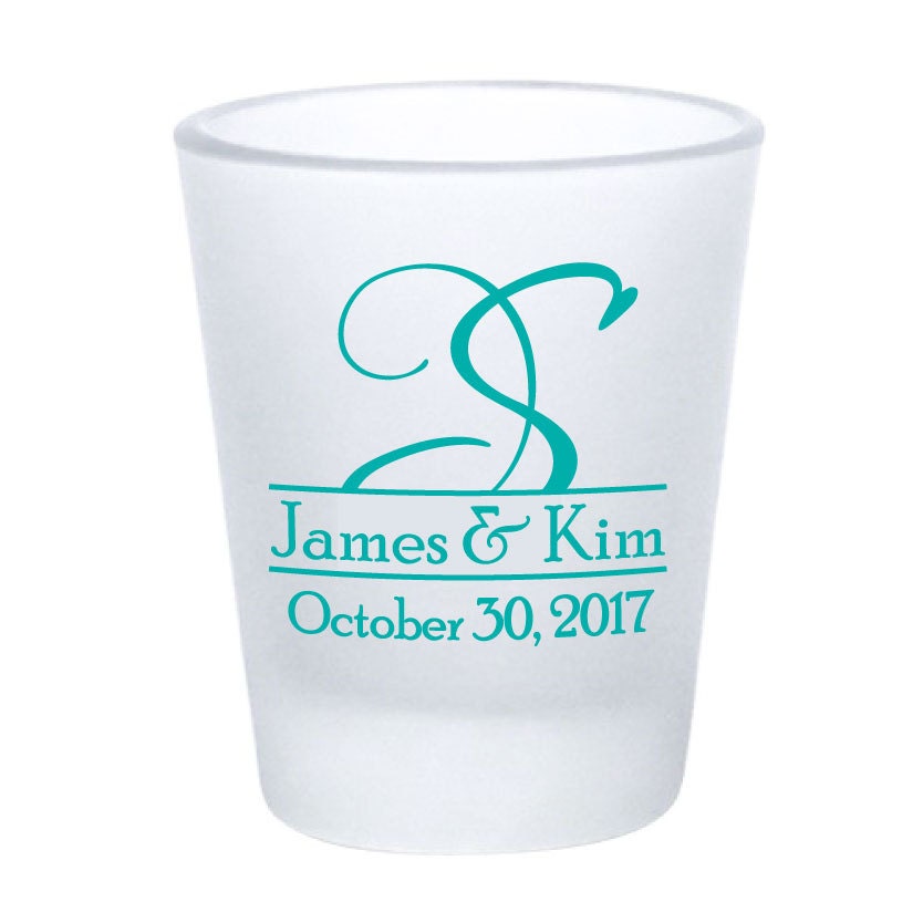 Wedding Favors Shot Glasses 120 Custom 15oz Frosted Glass 5719