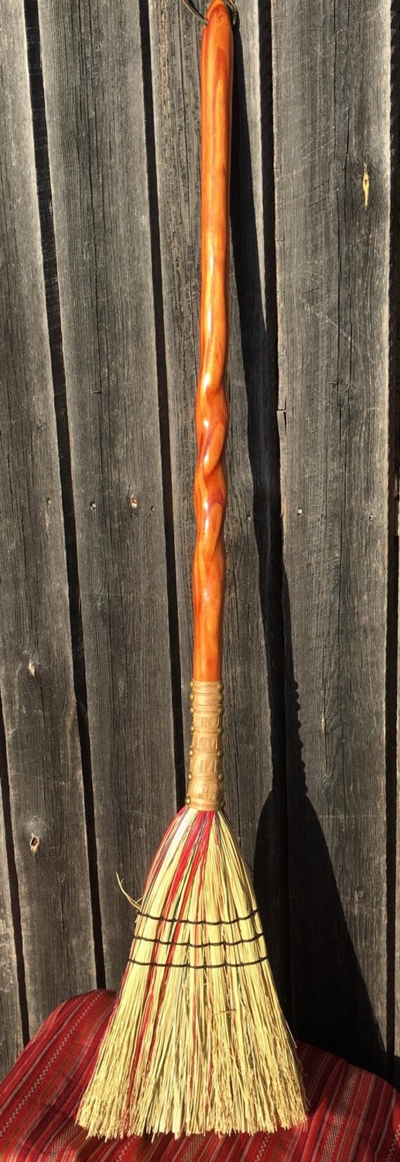 Handmade Kitchen Broom Apricot