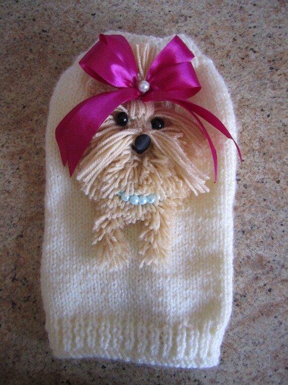 Dog Sweater Yorkie Cream By Nina's Couture Closet