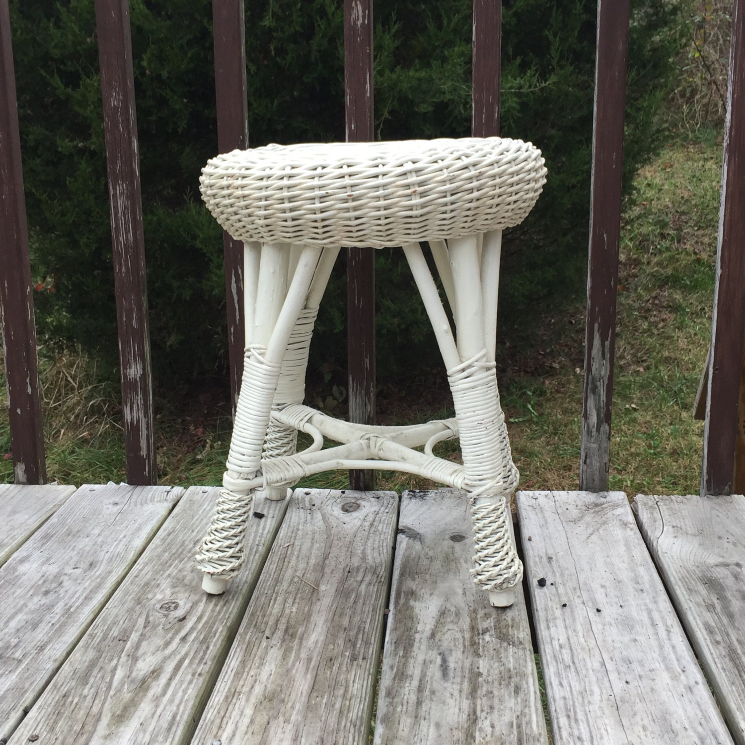 Wicker Stool White Wicker Stool Vanity Stool Haute Juice