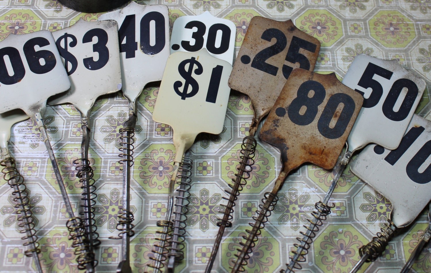 1 Vintage Metal Cash Register Number