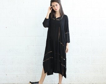 Big Summer Sale Breeze caftan Dress, Black