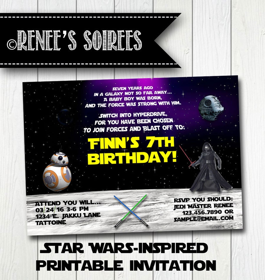 Custom Star Wars Invitations 6