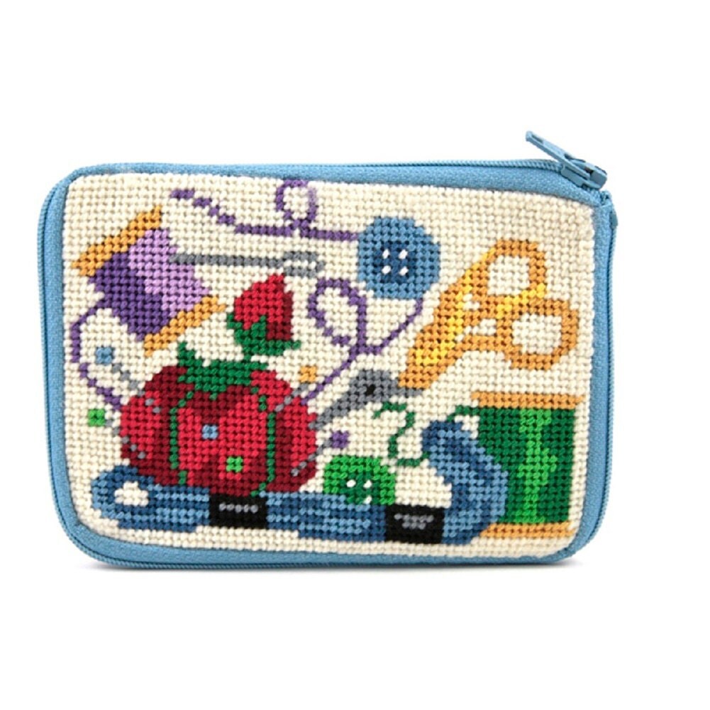 Stitch & Zip Needlepoint Coin Purse Kits in a Variety of