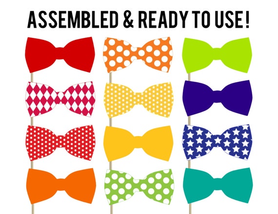 Bow Tie Photo Booth Props . Set of 24 . Photo Props . Wedding