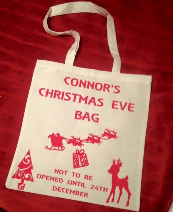 Personalised Christmas Eve Bag By Personalisedareus On Etsy