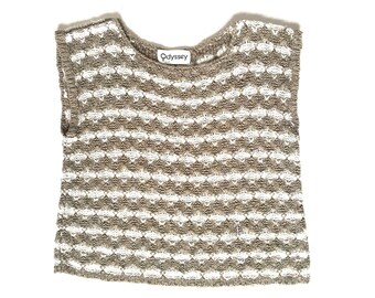 Vintage Chunky Knit Boxy Crop Top