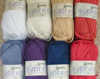 Knitting Wool/Yarn Wendy Supreme Cotton Chunky (Bulky) Knitting Yarn/Wool