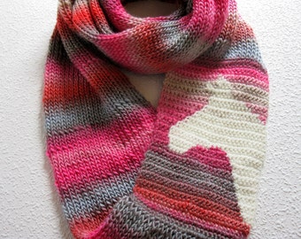 Welsh Corgi Scarf. Pink infinity crochet scarf with a by hooknsaw